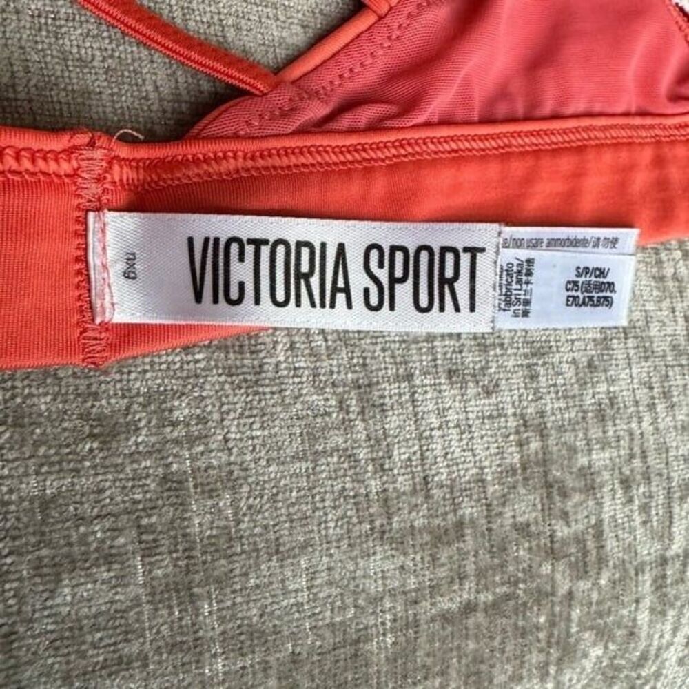 Victoria's Secret Orange Strappy Sports Bra Small - Picture 2 of 7
